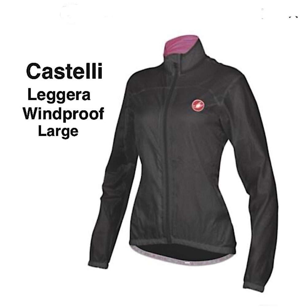Castelli Leggera Windproof Women's Jacket Size Large black excellent condition⭐️